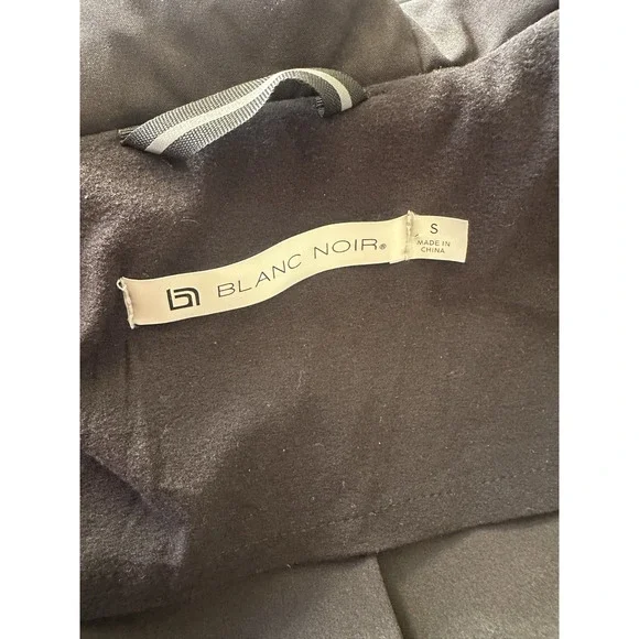 Blanc Noir Traveler Jacket Hooded Open Front Asymmetric Zip Padded Black Small - Picture 12 of 15